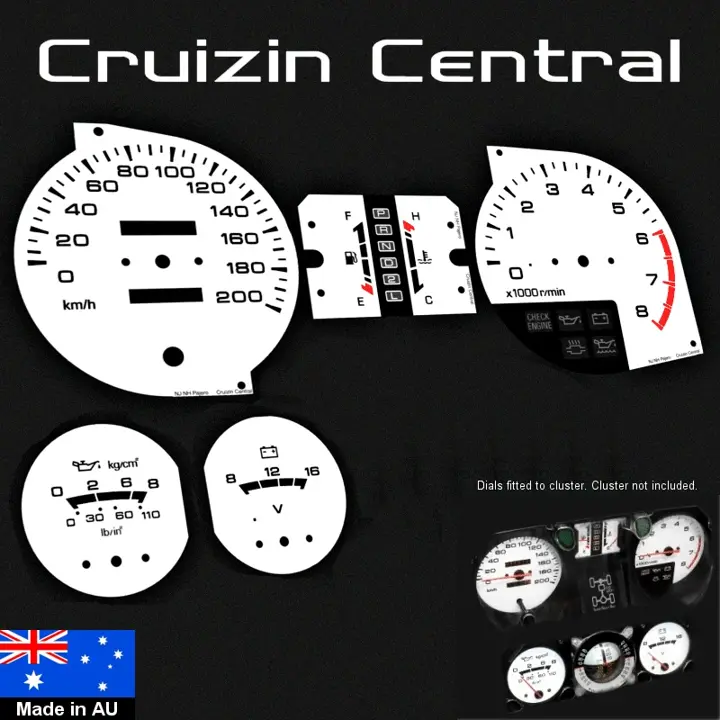 Mitsubishi Pajero White Speedo Cluster Dials (NH/NJ)