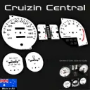 Mitsubishi Pajero White Speedo Cluster Dials (NH/NJ)