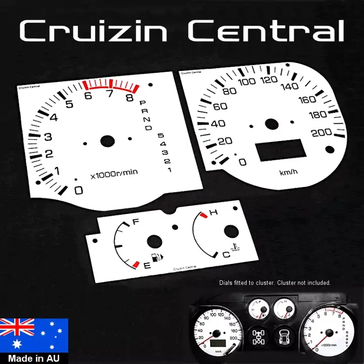 Mitsubishi Pajero White Speedo Cluster Dials (NM/NP)