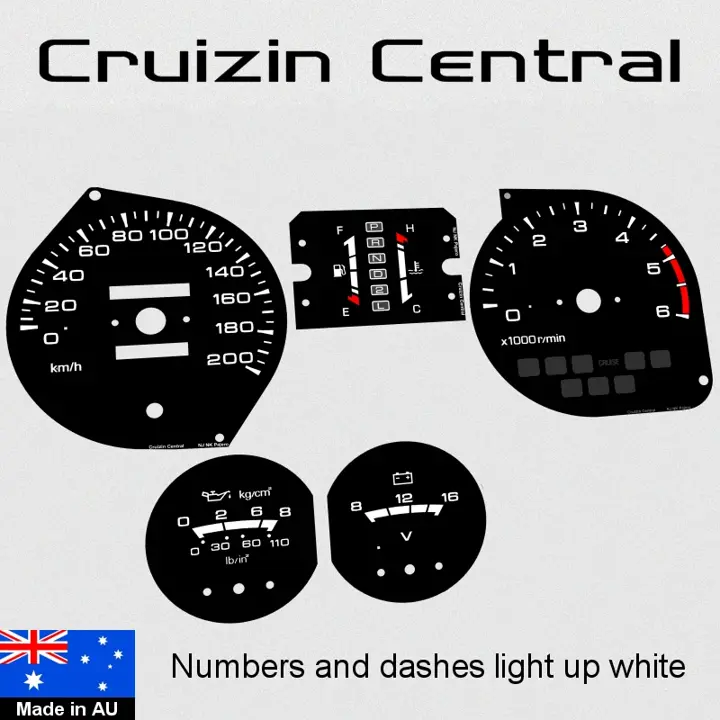 Mitsubishi Pajero Black Speedo Cluster Dials (NJ/NK/NL)