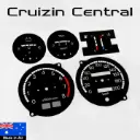 Mitsubishi Pajero Black Speedo Cluster Dials (NF/NG)