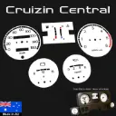 Mitsubishi Pajero White Speedo Cluster Dials (NA/NB)
