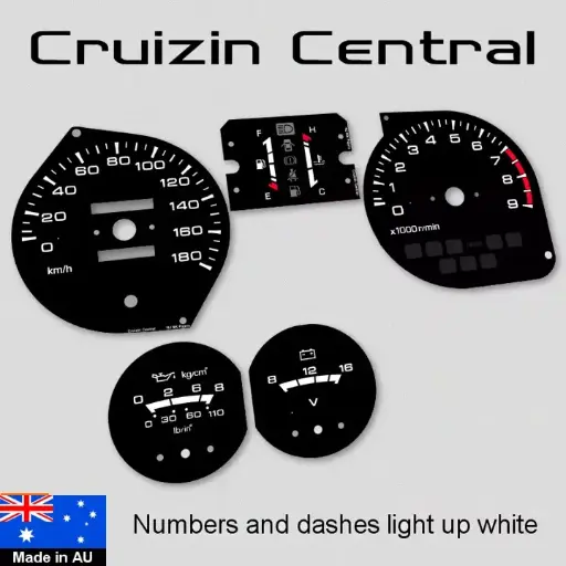 Mitsubishi Pajero Evo Black Speedo Cluster Dials (NJ/NK/NL)