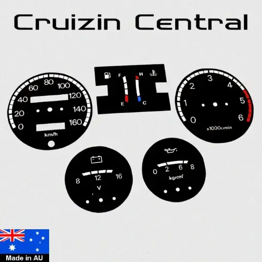 Mitsubishi Pajero Black Speedo Cluster Dials (NA/NB)