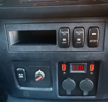 Mitsubishi Pajero Factory Switch x3 & Phone Pocket Panel (NS/NT/NW/NX)