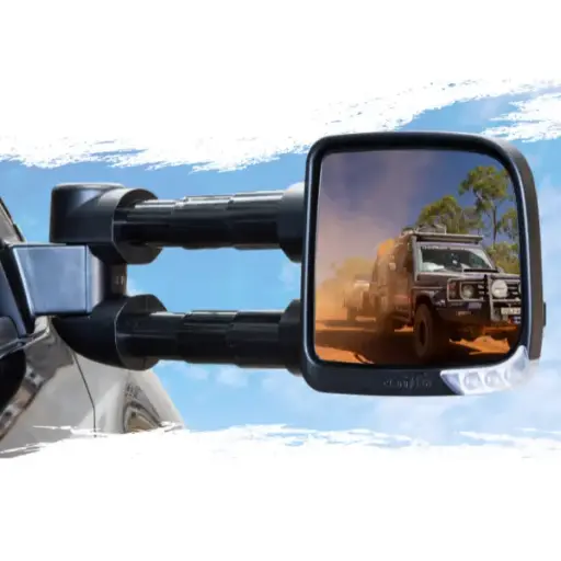 Clearview Compact Towing Mirrors suits Mitsubishi Pajero (NM-NX)