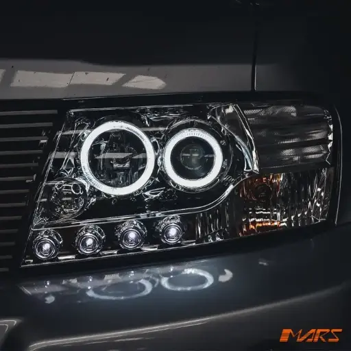 Mitsubishi Pajero Crystal Clear LED High Power Angel Eyes Projector Head Lights (NM/NP)