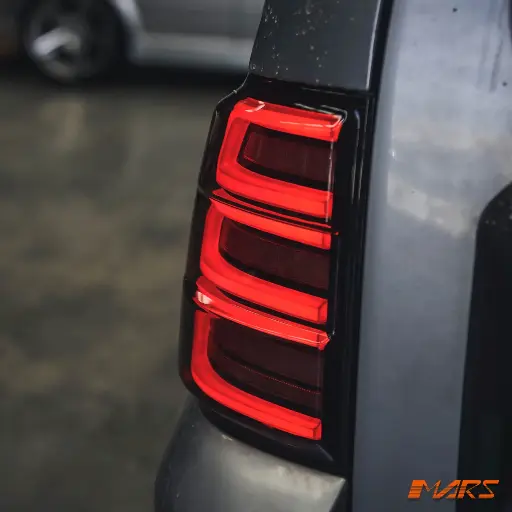 Mitsubishi Pajero Smoked Black 3D Stripe Bar Full LED Tail Lights with Sequential Indicators (NS/NT/NW/NX)