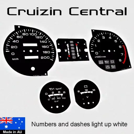 Mitsubishi Pajero Black Speedo Cluster Dials (NH/NJ)